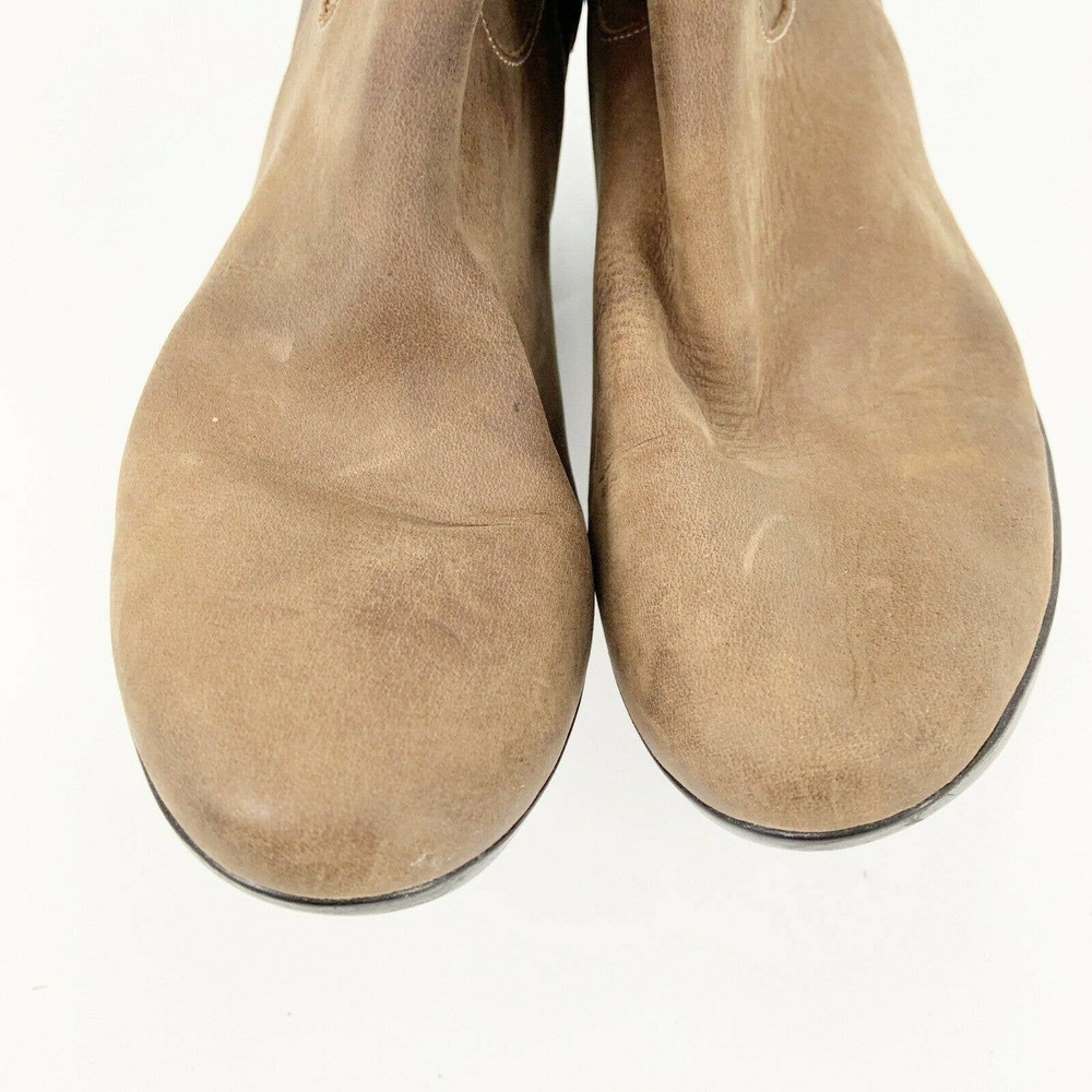Cole Haan Air Sara Boots  Tan Suede Leather Wedge - Picture 3 of 6